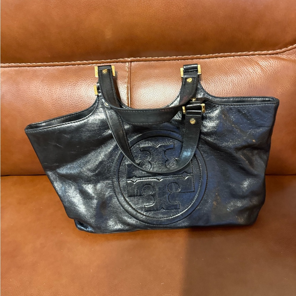 Tory Burch Black Leather Tote